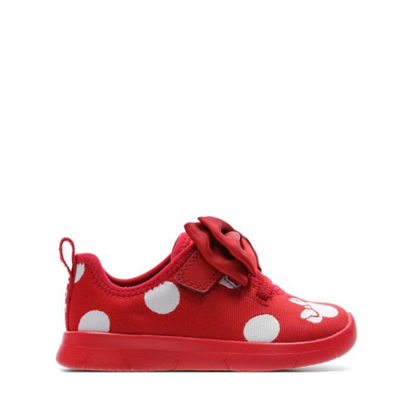 Clarks Girls Ath Bow Toddler Trainers Red | CA-2397081